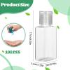 100pcs 1 oz Travel Bottles Mini Travel Bottles Hand Bottle Clear Bottle with Flip Caps Small Dispenser Containers Portable Empty Refillable Containers for Shower Gel Face Creams Body Lotion view 2