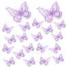 20pcs Lace Embroidery Flower Butterfly Hair Bow Pin Purple Butterfly Hair Clips Double Layer Lace Embroidery for Girls Butterflys Laces Trim for Sewing Craft Diy Clothes Dress Wedding Christmas Decor view 1