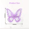 20pcs Lace Embroidery Flower Butterfly Hair Bow Pin Purple Butterfly Hair Clips Double Layer Lace Embroidery for Girls Butterflys Laces Trim for Sewing Craft Diy Clothes Dress Wedding Christmas Decor view 2