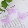 20pcs Lace Embroidery Flower Butterfly Hair Bow Pin Purple Butterfly Hair Clips Double Layer Lace Embroidery for Girls Butterflys Laces Trim for Sewing Craft Diy Clothes Dress Wedding Christmas Decor view 3