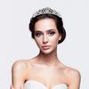 14K Gold Luxe Bridal Tiara Crown, Elegant Moissanite Wedding Hair Headdress, Ultimate Gift for Bride's Special Day & Bridal Party (Style 2(13.4 * 3.1cm*42g)) view 3