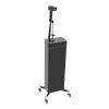 Nano Hair Steamer for Dry/Damaged Hair | Negative Ion & Blue Light Therapy, 10-Level Adjustable Mist, 60min Timer | Salon-Grade Hydration w/ 360 Nozzle & Wheels (1300W) (Black, Silver Wheel) view 1