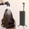 Nano Hair Steamer for Dry/Damaged Hair | Negative Ion & Blue Light Therapy, 10-Level Adjustable Mist, 60min Timer | Salon-Grade Hydration w/ 360 Nozzle & Wheels (1300W) (Black, Silver Wheel) view 2