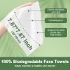 120 Count Disposable Face Towels, 100% Biodegradable Facial Wipes for Sensitive Skin, Extra Soft & Thick Dry Wipes for Face Washing, Skincare, Makeup Removal, Lint-Free Face Cloths view 2