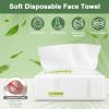 120 Count Disposable Face Towels, 100% Biodegradable Facial Wipes for Sensitive Skin, Extra Soft & Thick Dry Wipes for Face Washing, Skincare, Makeup Removal, Lint-Free Face Cloths view 3