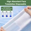 120 Count Disposable Face Towels, 100% Biodegradable Facial Wipes for Sensitive Skin, Extra Soft & Thick Dry Wipes for Face Washing, Skincare, Makeup Removal, Lint-Free Face Cloths view 4