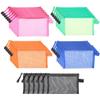 30-Piece A6 Mesh Zipper Bag Set, Colorful Small Nylon Zip Pouches, Transparent Makeup & Stationery Storage, Travel Wallet Organizers For Office, School Use view 3