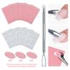 Pre-treatment Cuticle Pusher, Russian Prep Nail Pushers, Dual Ended Cuticle Remover 100/180 Grit Sandpaper Sheets, Nail Care for Manicure Pedicure Nail Art Salon Home (Cuticle Pusher 06) view 3