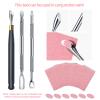 Pre-treatment Cuticle Pusher, Russian Prep Nail Pushers, Dual Ended Cuticle Remover 100/180 Grit Sandpaper Sheets, Nail Care for Manicure Pedicure Nail Art Salon Home (Cuticle Pusher 06) view 4