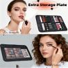 Adazzo Large Makeup Bag, 3 Layers 17 Makeup Case Organizer with Mirror Professional Cosmetic Storage Backpack Box Travel Artist Carrying Vanity Bags with Brush Slot/Shoulder Strap/Attach to Suitcase view 3