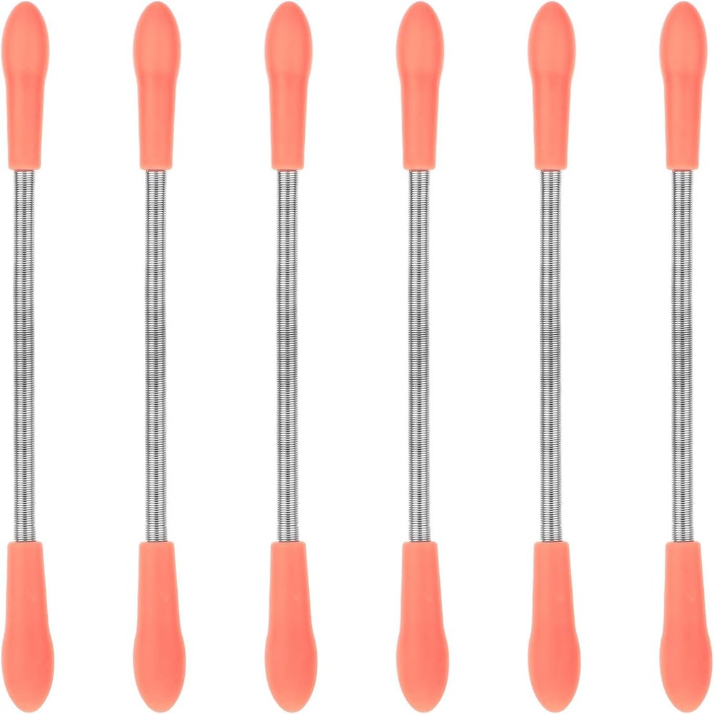 6 Pieces Pink Facial Hair Remover Spring Eyebrow Face Epilator Coil Portable for Women Chin Cheek Mustache Upper Lip