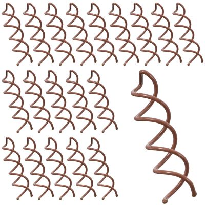 20PCS Spiral Hair Pins, Spin Pins Spiral Bobby Pins Non-Scratch Round Clip Bun Twist Stylish Bun Bobby Pins, Spin Pins for Hair Twist Screw Hair Pin for Girls Women Hair Style DIY(Brown)