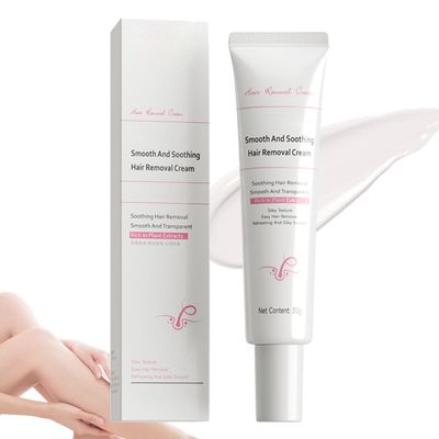 Facial Hair Removal Cream for Women - Gentle Lip & Face Depilatory with Aloe Vera, Painless Hair Remover for Sensitive Skin, Non-Greasy Formula(1.7 fl oz)