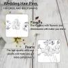 14 PCS Bridal Hair Accessories, Wedding Hair Accessories Pins Crystal Pearl Suitable for Bride and Bridesmaids Hairstyles for Parties and Formal Events (Silver) view 2