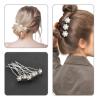14 PCS Bridal Hair Accessories, Wedding Hair Accessories Pins Crystal Pearl Suitable for Bride and Bridesmaids Hairstyles for Parties and Formal Events (Silver) view 3