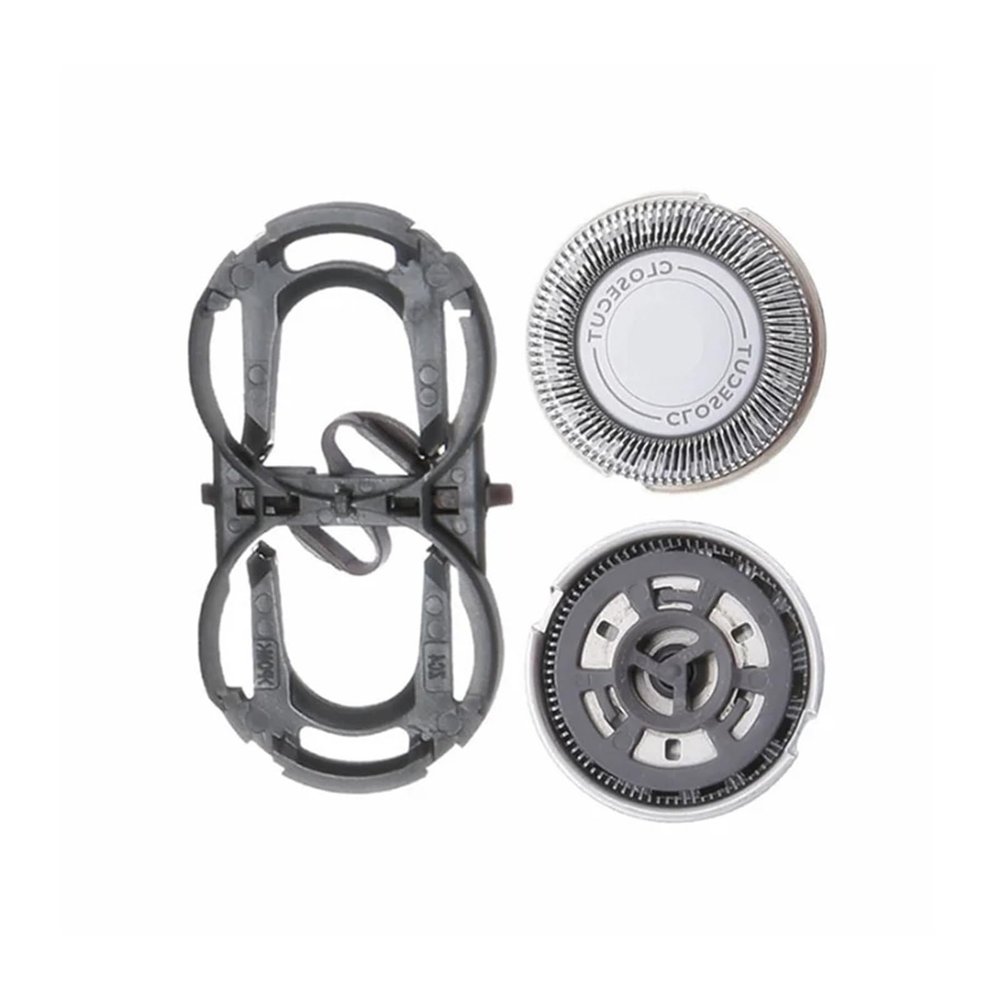 DTWLOPOP Stainless Steel Universal Razor Blades Shaving Heads with ABS Mount Holder Kit Replacement Compatible for Philips PQ182 PQ183 PQ206_A66K