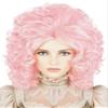 LeMarnia Women 60s Beehive Bouffant Wig, Voluminous Pink Curly Singer Wig, Retro Vintage Style for Halloween Cosplay Costume Party view 1