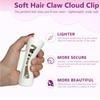 Hair Claw Clips 3 Pack - 4.2 Inch Medium Cloud & Cozy Clips, Flexible Design Gentle Grip Non-Slip Hold for Thick Fine Hair All Hair Types (White-3pcs) view 4