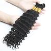 100 Percent Human Braiding Hair for Boho Braids 110g 20 Inch 12A Deep Water Wave Bulk Human Hair for Braiding Extensions Bohemian Curly Braids No Weft 3 Bundles Knotless Wet and Wavy Natural Color view 2
