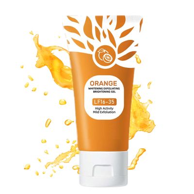 Orange Enzymes Exfoliating Gel for Face & Body,Mild Exfoliating Orange Gel Scrub with Deep Cleansing,Blackhead Removal,Moisturizing Facial Exfoliator for All Skin Types (1pc, 1.7oz)