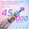 Electric Nail Drill Professional 45000RPM, Portable Cordless Nail File for Acrylic & Gel Nails, Rechargeable E-File Machine with 7 Drill Bits, 56 Sanding Bands & Base, for Salon or DIY Home (Gradient) view 3