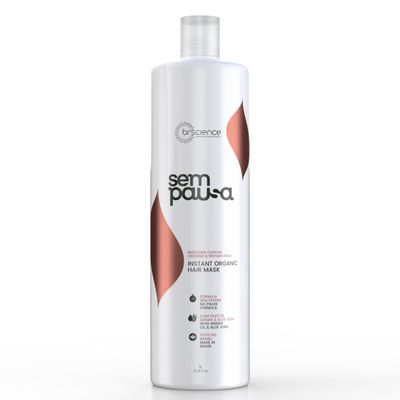 BRSCIENCE Sem Pausa Organic Keratin Hair Treatment | Alisado sin formol | Formaldehyde-Free Brazilian Keratina para Alisar el Pelo | Organic Hair Straightening | Keratina Brasilea (33.8 Fl Oz)