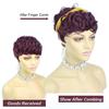 RUISENNA Short Pixie Wigs for Black Women Curly Pixie Cut wigs for Black Women Burgundy Synthetic Hair Natural Wavy Full Machine Made Glueless Wigs with Bangs Quick Get Up and Go Wigs (COLOR VG90U#) view 3