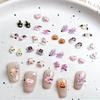 70Pcs Cute Halloween Nail Art Charms 3D Resin Ghost Nail Gems Mini Witch Hat Castle Blood Heart Design Halloween Bat Nail Charms Skull Nail Jewelry Monster Pumpkin Nail Supplies Accessories for Women view 3