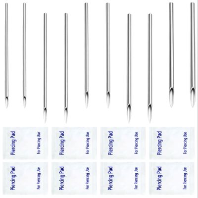 Ear Piercing Needles Kits Disposable Surgical Stainless Steel Body Piercing Needles for Nose Septum Ear Tragus Helix Labret Nipple Lip Navel (12-14-16-18-20G-white)