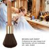 Broken Hair Sweep Long Handle Brush, Professional Hairdressing Tool, Soft Fiber Hair for Gentle Cleaning, Durable Wood and Metal Rings Construction, Ideal for Barber Shop Use view 2
