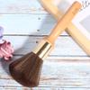Broken Hair Sweep Long Handle Brush, Professional Hairdressing Tool, Soft Fiber Hair for Gentle Cleaning, Durable Wood and Metal Rings Construction, Ideal for Barber Shop Use view 3