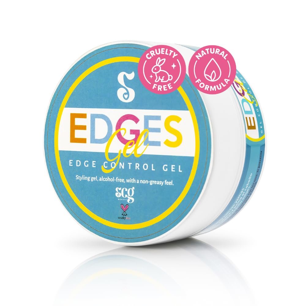 Strong Edge Control for 4c Black Hair with Coconut Oil, Biotin & Castor Oil - Edge Control for Black Hair - Strong Hold Gel for 4c Natural Hair, Long-Lasting Hold that Helps Support Hair Growth 5oz