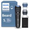 Norelco Philips 100% Waterproof Beard Trimmer 3000 Series with Self-Sharpening Blades, 40 Adjustable Beard Trimmer Length Settings & Two Lift&Trim Combs, USB Charging, BT3620/40 view 1