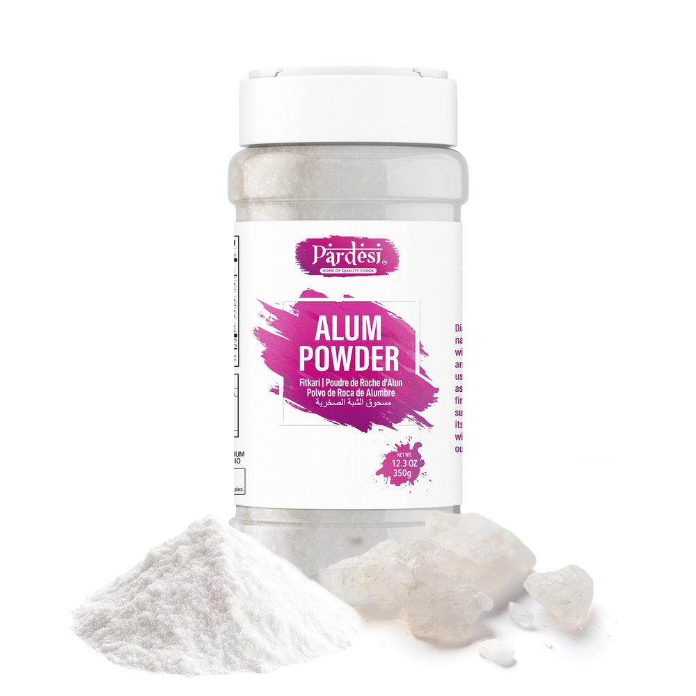 Pardesi Alum Powder (Fitkari Phitkari) 350g, Fine Potassium Alum