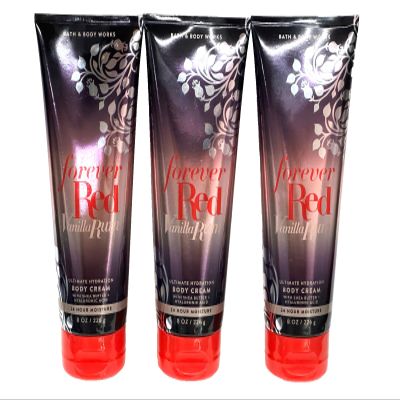 3 FOREVER RED VANILLA RUM CREAM Lotion bath body 8 oz