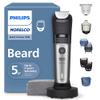 Norelco Philips Beard Trimmer 7000 Series, 100% Waterproof Trimmer for Men, 40 Lock-in Hair Length Settings, BeardSense Power Adaptability, Detail & T-Blade Trimmer Heads, Charging Stand, BT7670/40 view 1