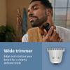Norelco Philips Beard Trimmer 7000 Series, 100% Waterproof Trimmer for Men, 40 Lock-in Hair Length Settings, BeardSense Power Adaptability, Detail & T-Blade Trimmer Heads, Charging Stand, BT7670/40 view 4