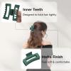 12 Pcs Green Medium Hair Claw Clips for Women, 3.5 Inch Matte Square Jaw Clips, Strong Hold Non-Slip Hair Clips for Thick and Thin Hair view 3