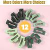 12 Pcs Green Medium Hair Claw Clips for Women, 3.5 Inch Matte Square Jaw Clips, Strong Hold Non-Slip Hair Clips for Thick and Thin Hair view 4