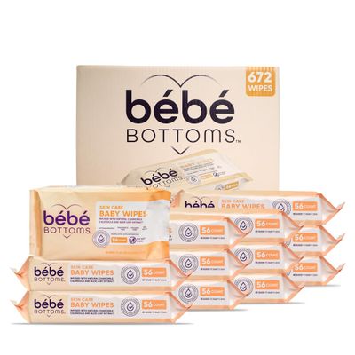 bb bottoms Hypoallergenic Facial Cloth and Baby Wipes, 672 Count