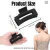 12 Pcs Medium Black Hair Claw Clips for Women, 3.5 Inch Matte Square Jaw Clips, Strong Hold & Non-Slip Hair Accessories for Thick and Thin Hair view 2