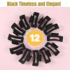12 Pcs Medium Black Hair Claw Clips for Women, 3.5 Inch Matte Square Jaw Clips, Strong Hold & Non-Slip Hair Accessories for Thick and Thin Hair view 4