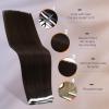 Full Shine Invisible Tape in Hair Extensions Color Dark Brown PU Wide Tape in Weft Hair Extensions Seamless Remy Double Sided Tape ins Extensions 50G 24Inch Straight Hair One Piece for Wedding view 3