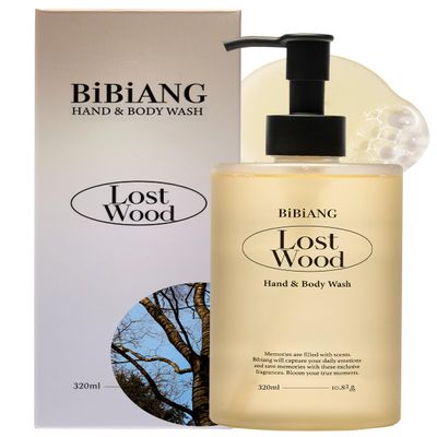 BiBiANG Lost Wood Body Wash - Korean Body Care for Cleansing & Moisturizing - Hydrating Body Care Formula with Woody Soap Scent, Honey Propolis & Chamomile - 10.82 fl.oz