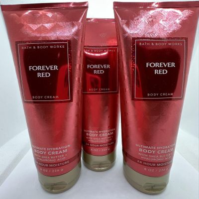 3 FOREVER RED CREAM Lotion bath body 8 oz