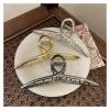 2PCS Extra Large Glossy Metal Hair Claw Clip - Fashionable Alloy Ponytail Grab Clip for Women(Golden) view 4