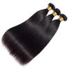 10 12 14 Inch Bundles Human Hair Straight Human Hair Bundles Brazilian Virgin Hair 3 Bundles for Women Wet and Wavy Hair Weave Extensions Natural Black view 2
