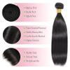 10 12 14 Inch Bundles Human Hair Straight Human Hair Bundles Brazilian Virgin Hair 3 Bundles for Women Wet and Wavy Hair Weave Extensions Natural Black view 3