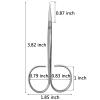 CGBE Cuticle Scissors Extra Fine Curved: Stainless Steel Eyebrow Scissor, Professional Manicure Scissors for Manicure, Eyelashes, Eyebrow, Dry Skin For Women And Men view 2