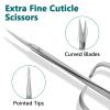 CGBE Cuticle Scissors Extra Fine Curved: Stainless Steel Eyebrow Scissor, Professional Manicure Scissors for Manicure, Eyelashes, Eyebrow, Dry Skin For Women And Men view 3
